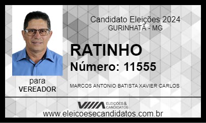 Candidato RATINHO 2024 - GURINHATÃ - Eleições