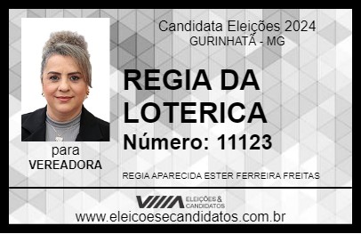 Candidato REGIA DA LOTERICA 2024 - GURINHATÃ - Eleições