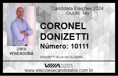 Candidato CORONEL DONIZETTI 2024 - CAJURI - Eleições