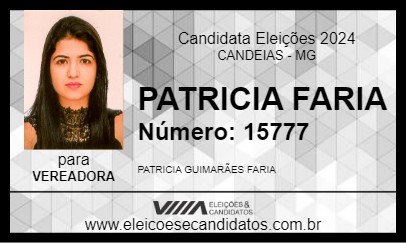 Candidato PATRICIA FARIA 2024 - CANDEIAS - Eleições