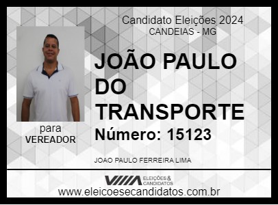 Candidato JOÃO PAULO MOTORISTA 2024 - CANDEIAS - Eleições