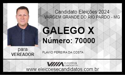 Candidato GALEGO X 2024 - VARGEM GRANDE DO RIO PARDO - Eleições