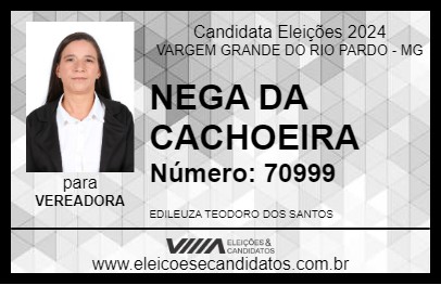 Candidato NEGA DA CACHOEIRA 2024 - VARGEM GRANDE DO RIO PARDO - Eleições