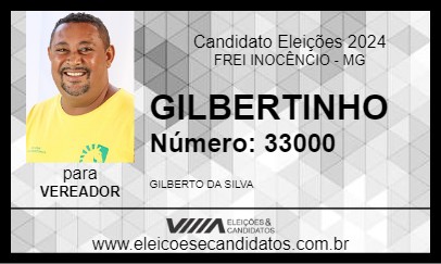 Candidato GILBERTINHO 2024 - FREI INOCÊNCIO - Eleições