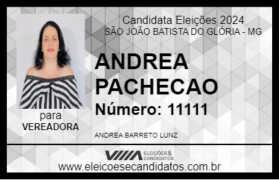 Candidato ANDREA PACHECAO 2024 - SÃO JOÃO BATISTA DO GLÓRIA - Eleições