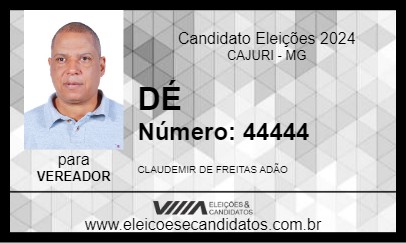 Candidato DÉ 2024 - CAJURI - Eleições