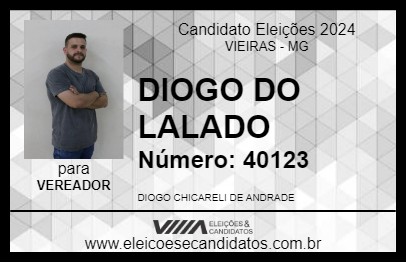 Candidato DIOGO DO LALADO 2024 - VIEIRAS - Eleições