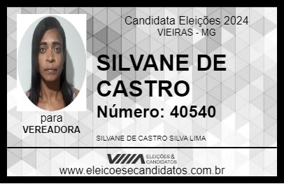 Candidato SILVANE DE CASTRO 2024 - VIEIRAS - Eleições