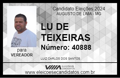 Candidato LU DE TEIXEIRAS 2024 - AUGUSTO DE LIMA - Eleições