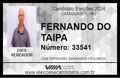 Candidato FERNANDO DO TAIPA 2024 - CATAGUASES - Eleições