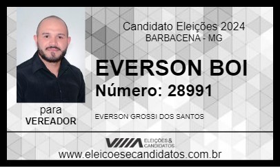 Candidato EVERSON BOI 2024 - BARBACENA - Eleições