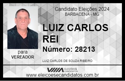 Candidato LUIZ CARLOS REI 2024 - BARBACENA - Eleições