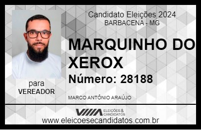 Candidato MARQUINHO DO XEROX 2024 - BARBACENA - Eleições