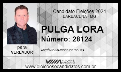 Candidato PULGA LORA 2024 - BARBACENA - Eleições