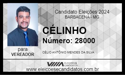 Candidato CÉLINHO 2024 - BARBACENA - Eleições