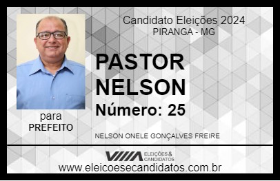 Candidato PASTOR NELSON 2024 - PIRANGA - Eleições