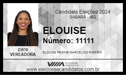 Candidato ELOUISE 2024 - SABARÁ - Eleições