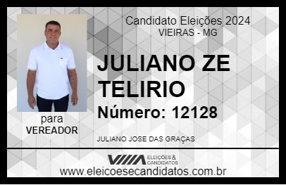 Candidato JULIANO ZE TELIRIO 2024 - VIEIRAS - Eleições