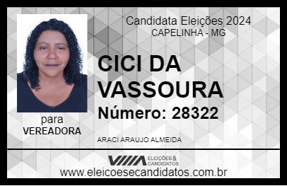 Candidato CICI DA VASSOURA  2024 - CAPELINHA - Eleições