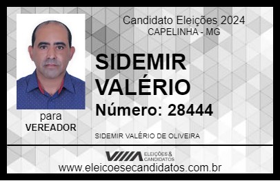 Candidato SIDEMIR VALÉRIO DA AGRICULTURA 2024 - CAPELINHA - Eleições