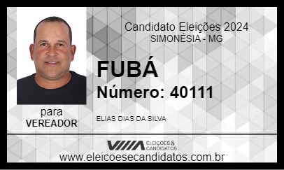 Candidato FUBÁ 2024 - SIMONÉSIA - Eleições