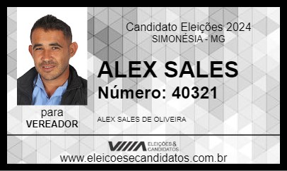 Candidato ALEX SALES 2024 - SIMONÉSIA - Eleições