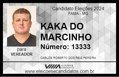 Candidato KAKA DO MARCINHO 2024 - FAMA - Eleições