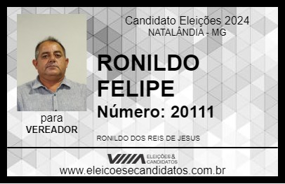 Candidato RONILDO FELIPE 2024 - NATALÂNDIA - Eleições