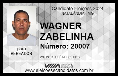 Candidato WAGNER ZABELINHA 2024 - NATALÂNDIA - Eleições