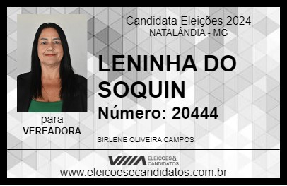 Candidato LENINHA DO SOQUIN 2024 - NATALÂNDIA - Eleições