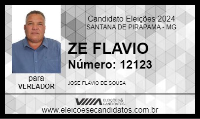 Candidato ZE FLAVIO 2024 - SANTANA DE PIRAPAMA - Eleições