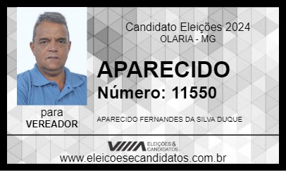 Candidato APARECIDO 2024 - OLARIA - Eleições