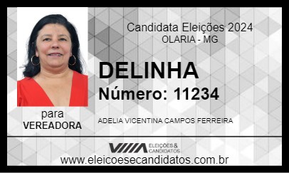 Candidato DELINHA 2024 - OLARIA - Eleições