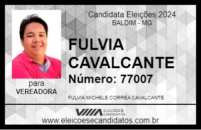 Candidato FULVIA CAVALCANTE 2024 - BALDIM - Eleições