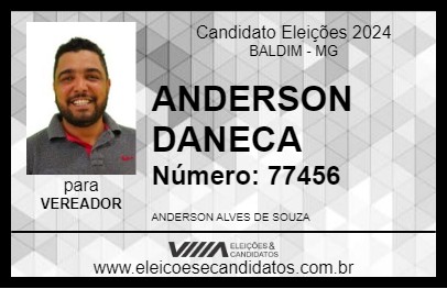 Candidato ANDERSON DANECA 2024 - BALDIM - Eleições