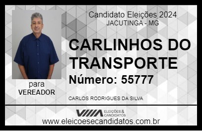 Candidato CARLINHOS DO TRANSPORTE 2024 - JACUTINGA - Eleições