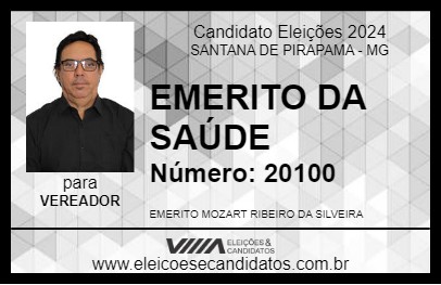 Candidato EMERITO DA SAÚDE 2024 - SANTANA DE PIRAPAMA - Eleições