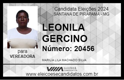 Candidato LEONILA GERCINO 2024 - SANTANA DE PIRAPAMA - Eleições