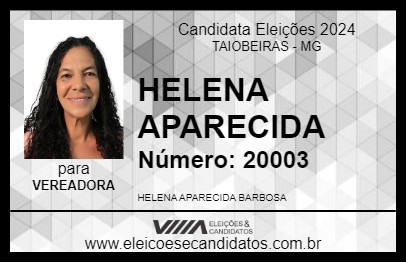 Candidato HELENA APARECIDA 2024 - TAIOBEIRAS - Eleições