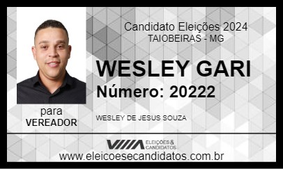 Candidato WESLEY GARI 2024 - TAIOBEIRAS - Eleições