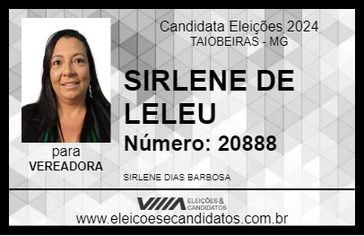 Candidato SIRLENE DE LELEU 2024 - TAIOBEIRAS - Eleições