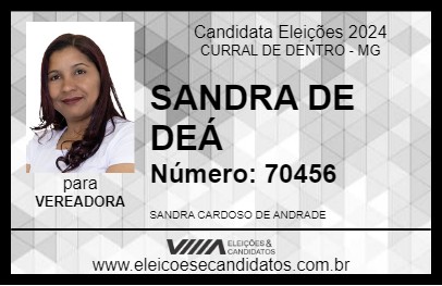 Candidato SANDRA DE DEÁ 2024 - CURRAL DE DENTRO - Eleições