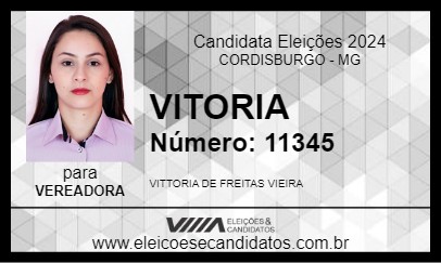 Candidato VITORIA 2024 - CORDISBURGO - Eleições