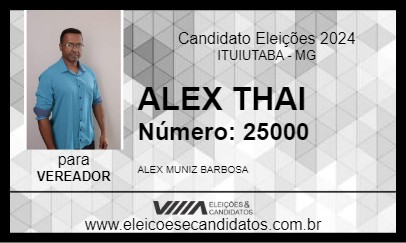 Candidato ALEX THAI 2024 - ITUIUTABA - Eleições