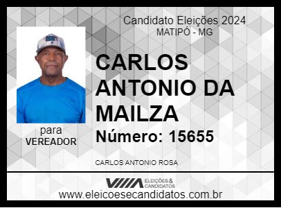 Candidato CARLOS ANTONIO DA MAILZA 2024 - MATIPÓ - Eleições