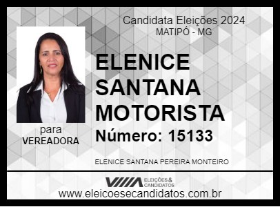 Candidato ELENICE SANTANA MOTORISTA 2024 - MATIPÓ - Eleições