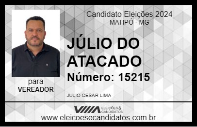 Candidato JÚLIO DO ATACADO 2024 - MATIPÓ - Eleições