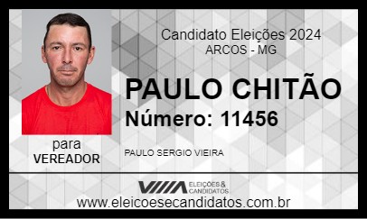 Candidato PAULO CHITÃO 2024 - ARCOS - Eleições