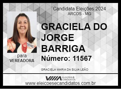 Candidato GRACIELA DO JORGE BARRIGA 2024 - ARCOS - Eleições