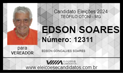 Candidato EDSON SOARES 2024 - TEÓFILO OTONI - Eleições